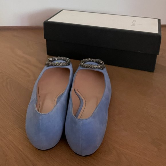 GUCCI - Blue Dionysus Ballet Flats - Size 39 - Picture 3 of 4